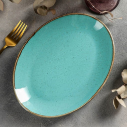 Блюдо овальное 24х18 см Porland Seasons Turquoise
