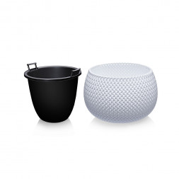 Кашпо со вставкой 2,3 л Elfplast «Lace»