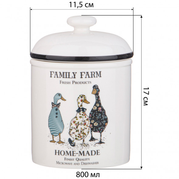 Банка для сыпучих 850 мл Lefard &amp;quot;Family Farm&amp;quot;