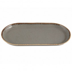 Блюдо овальное 30х15 см Porland Seasons Dark Grey