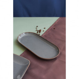 Блюдо овальное 30х15 см Porland Seasons Dark Grey