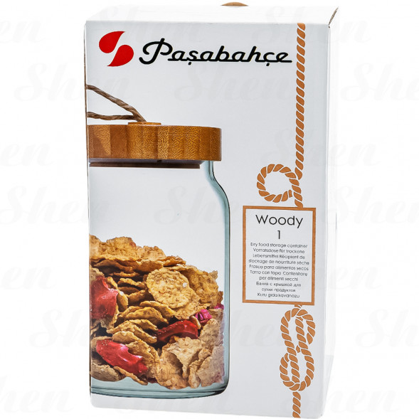 Банка с бамбуковой крышкой 860 мл Pasabahce Woody