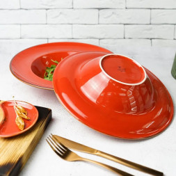 Тарелка для пасты 25 см Porland Seasons Red