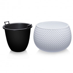 Кашпо со вставкой для цветов 3,9 л Elfplast «Lace»