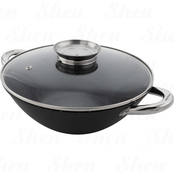 Казан чугунный &amp;quot;Wok&amp;quot;, с антипригарным покрытием 3,6 л Kamille