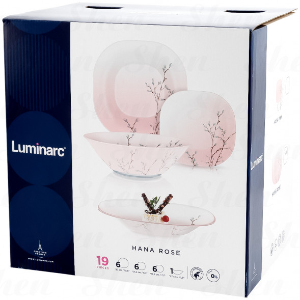 Сервиз столовый 19 предметов Luminarc Neo Carine Hana Rose