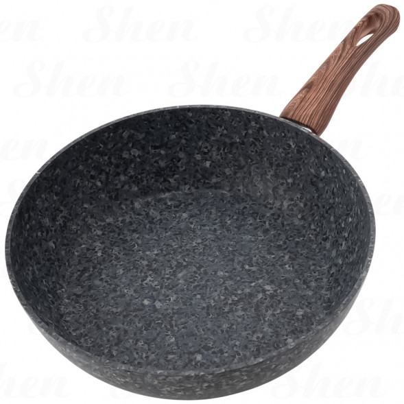 Сотейник с антипригарным покрытием 28 см Kamille Grey marble