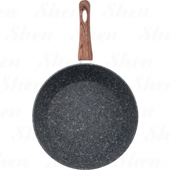 Сотейник с антипригарным покрытием 28 см Kamille Grey marble