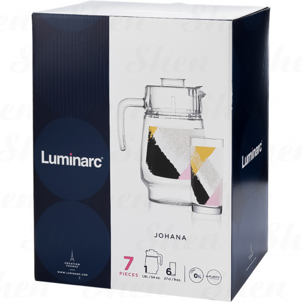 Набор для воды 7 предметов Luminarc Johana