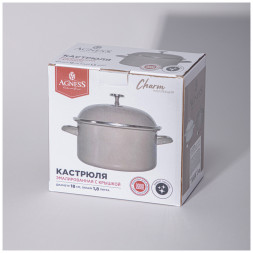 Кастрюля эмалированная 1,8 л Agness «Charm»