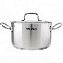 Кастрюля из нержавеющей стали с крышкой 3,6 л Korkmaz Proline Gastro
