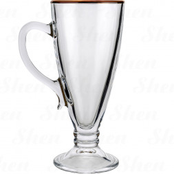 Кружка для Irish Coffee 250 мл Декостек &amp;quot;Золотая кайма&amp;quot;